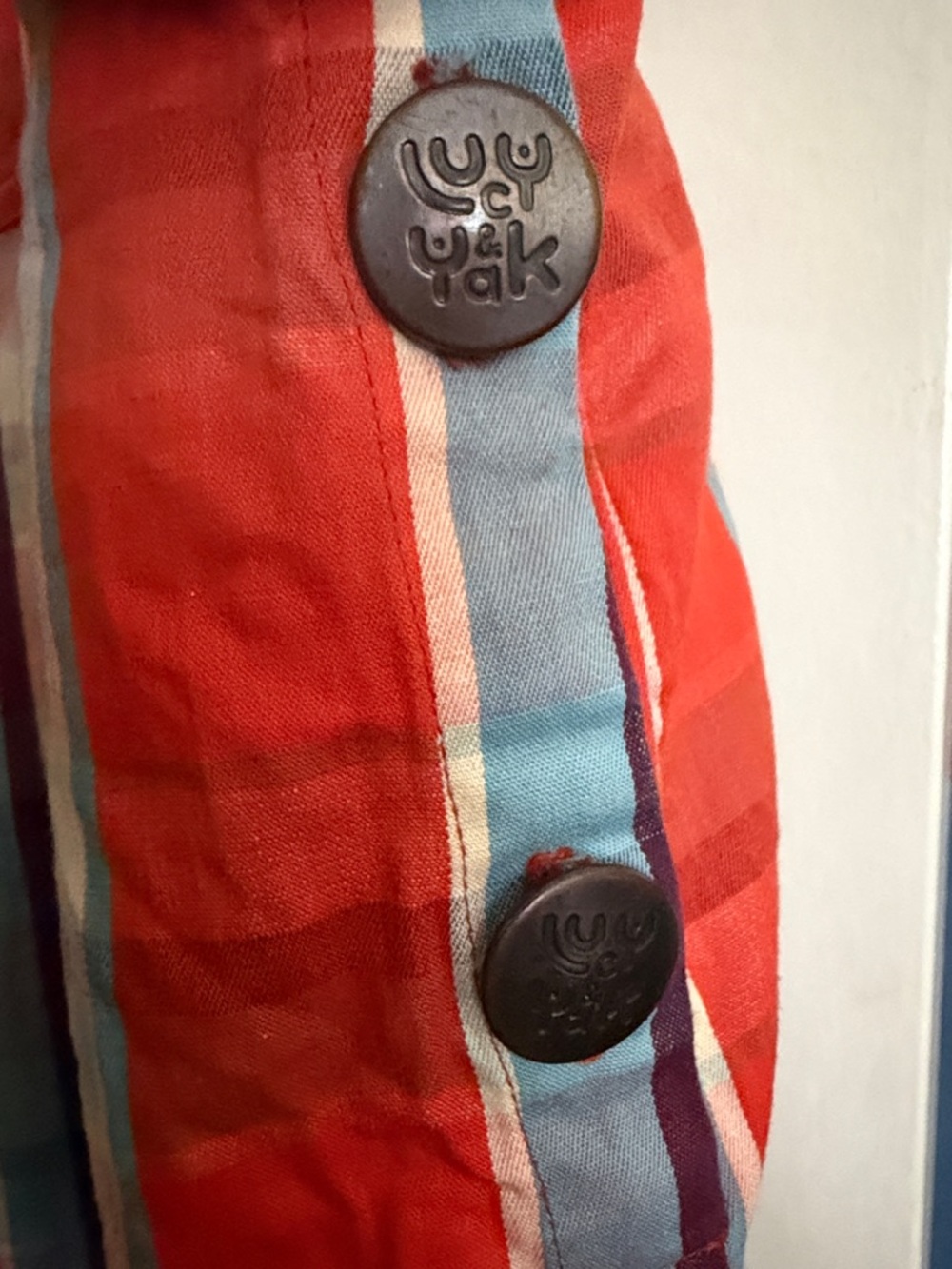 Lucy & Yak Red, Blue and White Striped Mini Dress - Picture 3 of 4